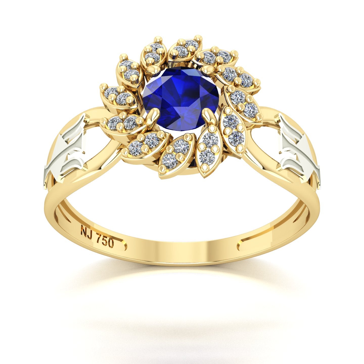 Anel de Formatura de Recursos Humanos Magnus Flos II Ouro 18k