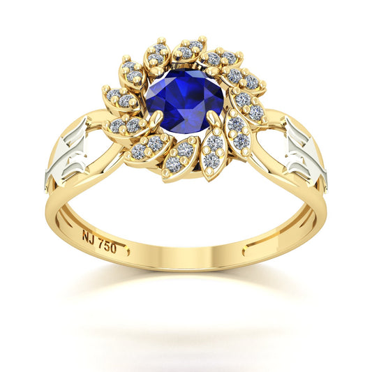 Anel de Formatura de Recursos Humanos Magnus Flos II Ouro 18k