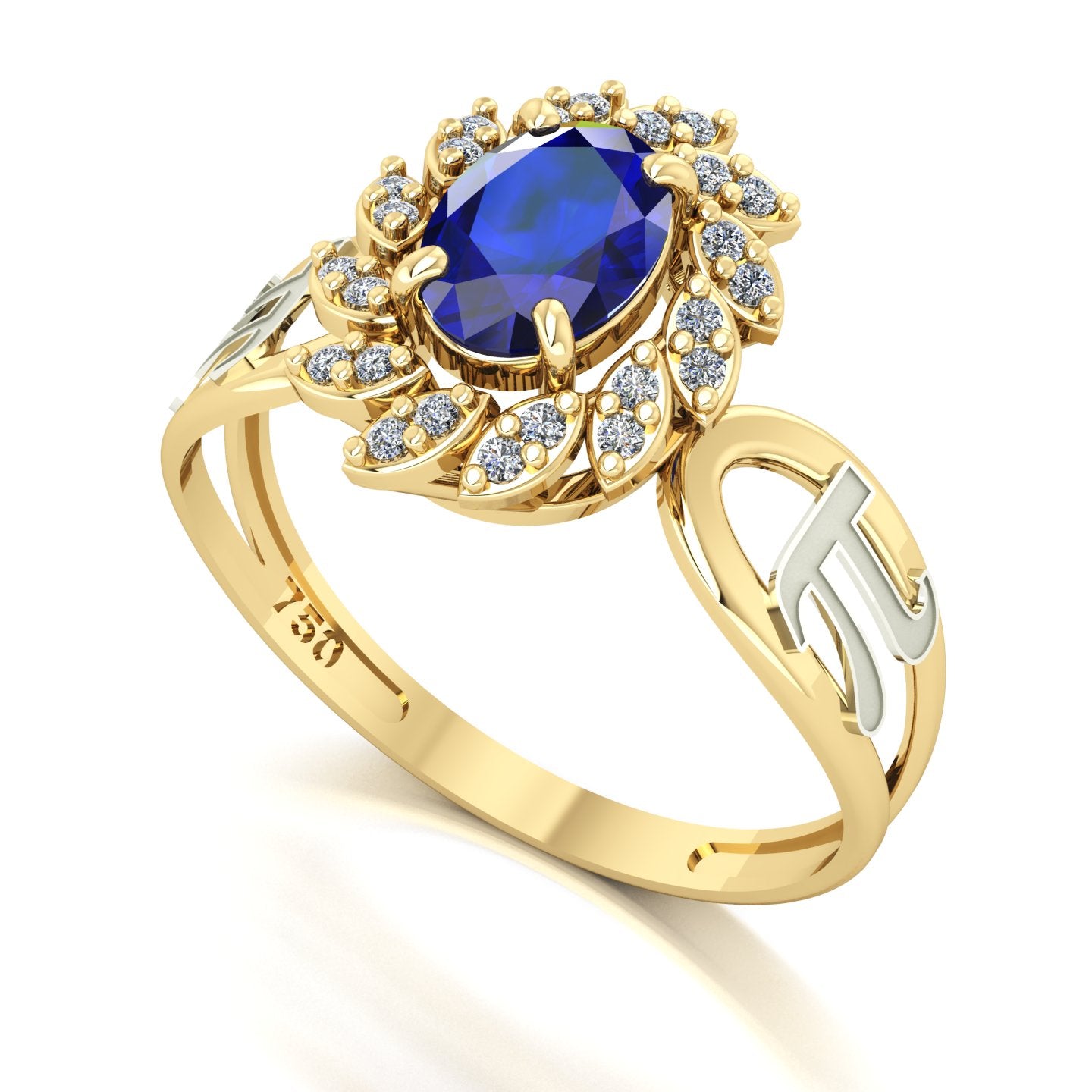 Anel de Formatura de Matemática Magnus Flos Ouro 18k
