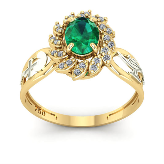 Anel de Formatura de Enfermagem Magnus Flos Ouro 18k