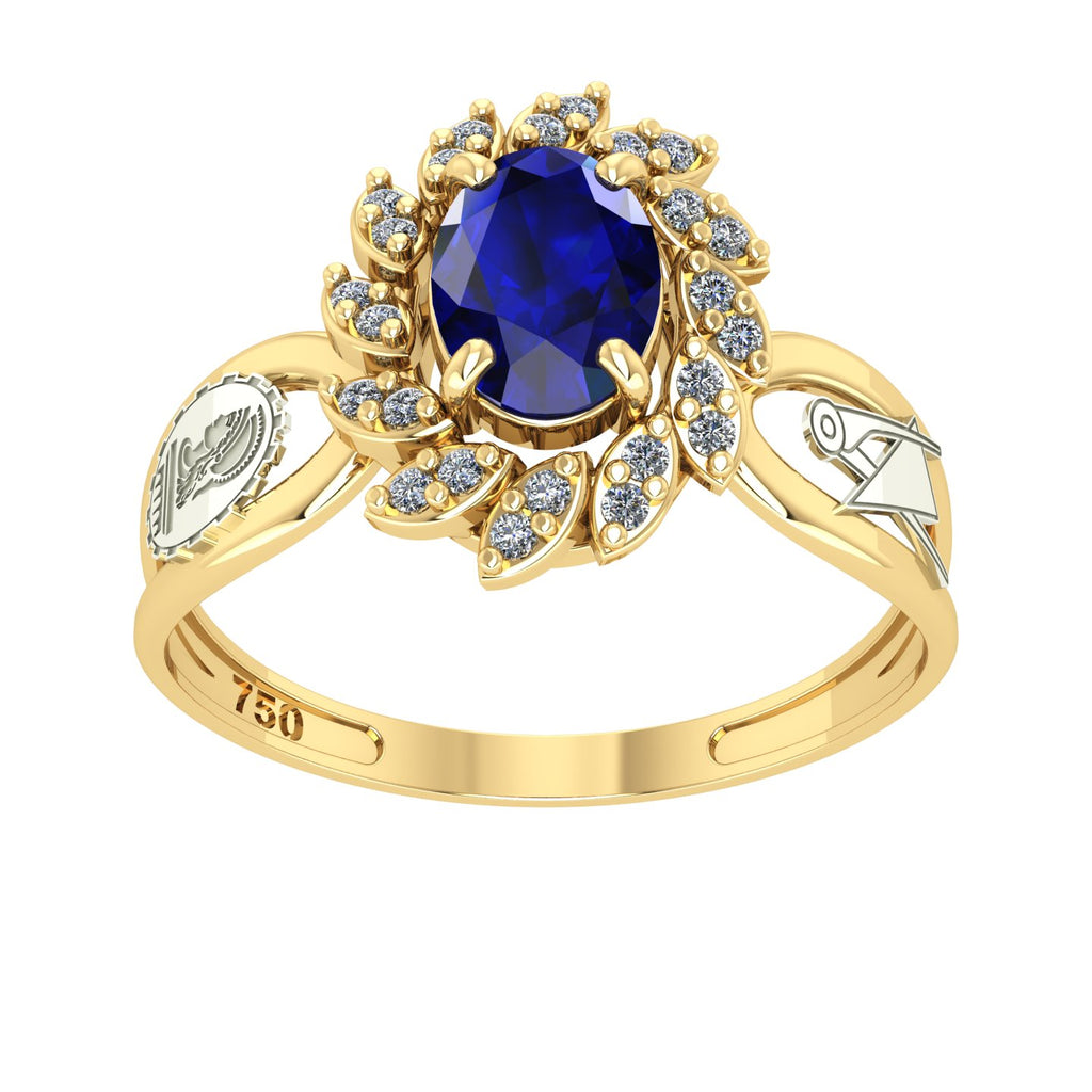 Anel de Formatura de Engenharia Civil Magnus Flos Ouro 18k