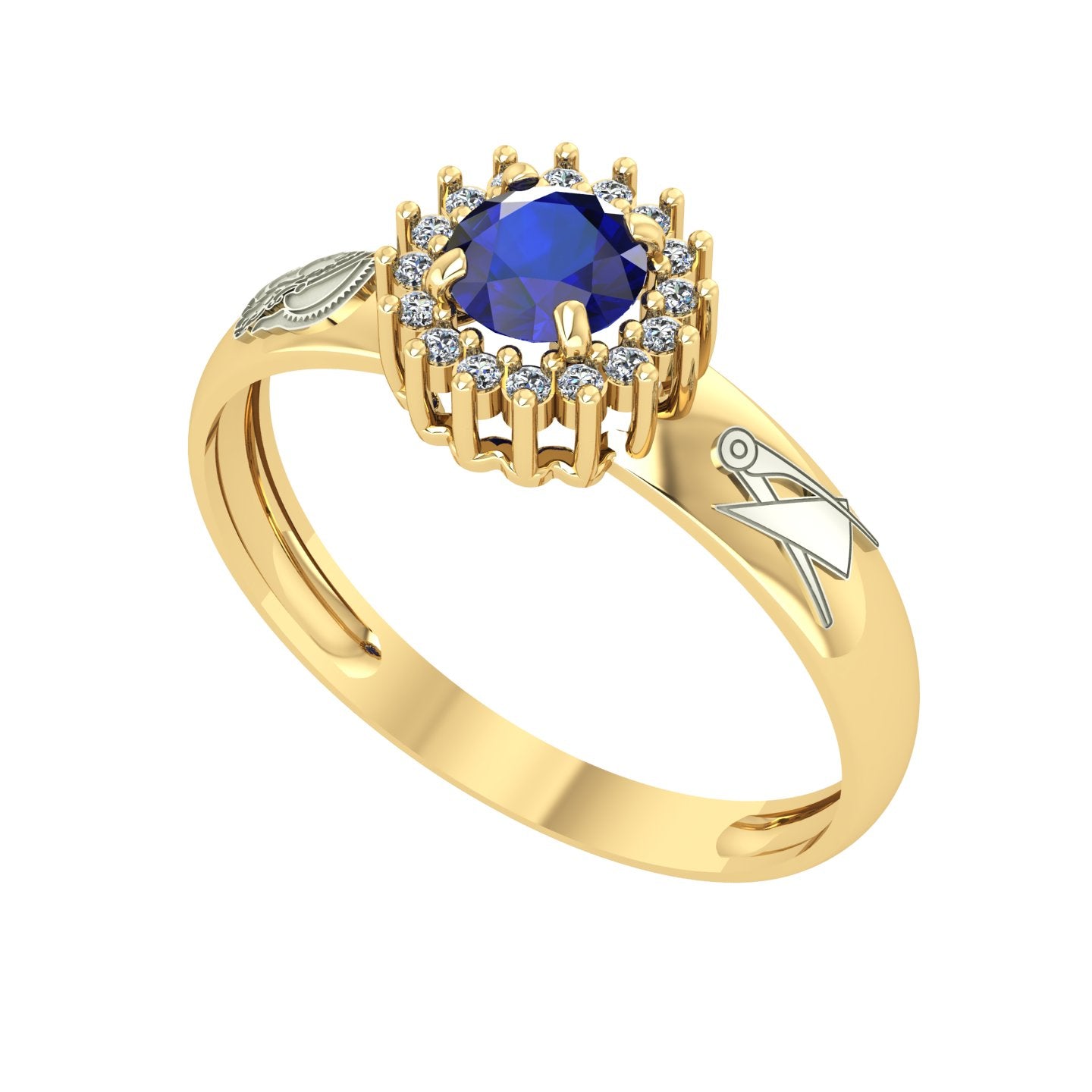 Anel de Formatura de Engenharia de Produção Majestic Ouro 18k