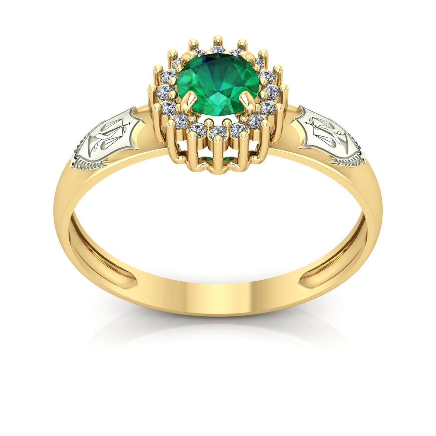 Anel de Formatura de Nutrição Majestic Ouro 18k