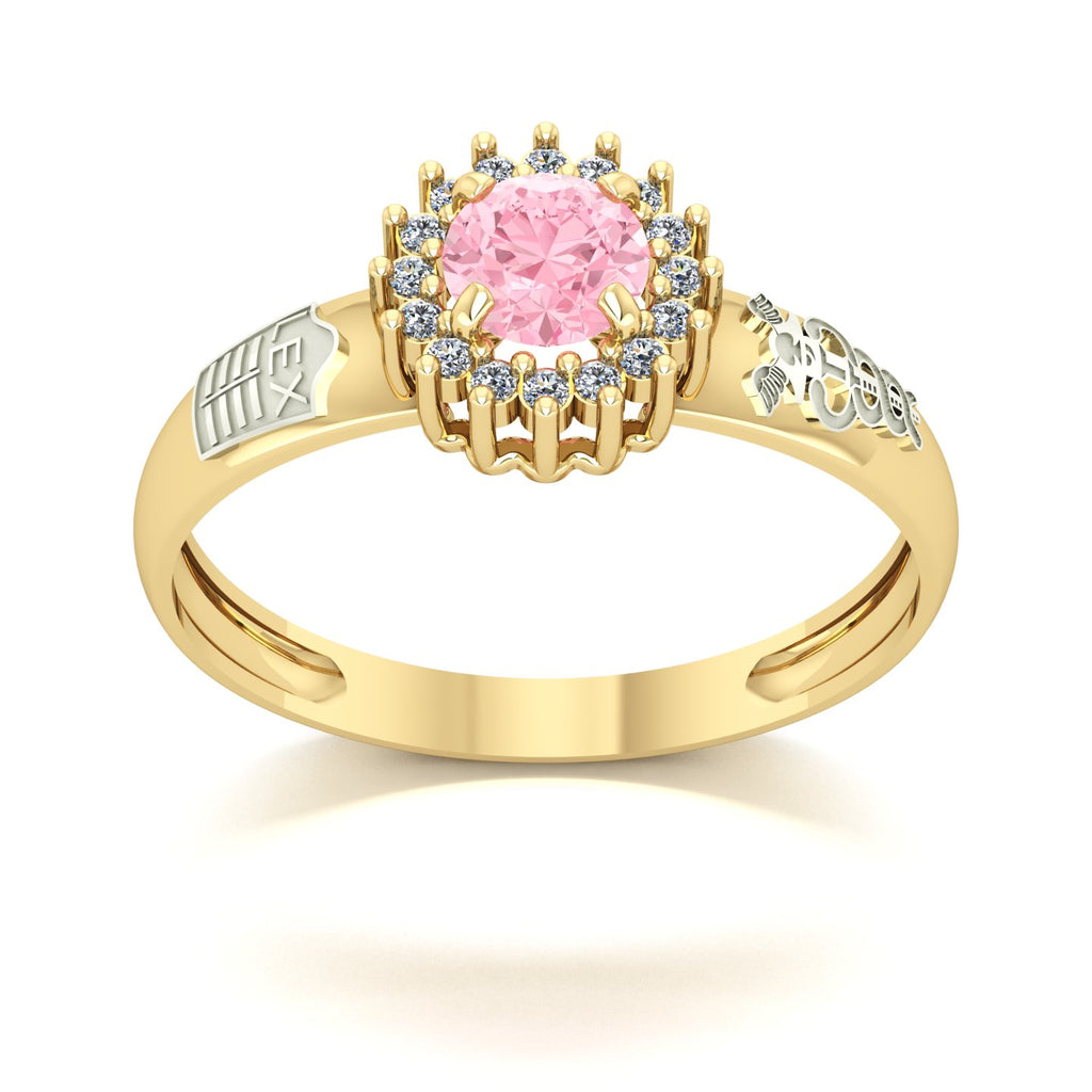 Anel de Formatura de Ciências Contábeis Majestic Ouro 18k