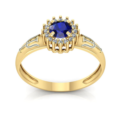 Anel de Formatura de Psicologia Majestic Ouro 18k