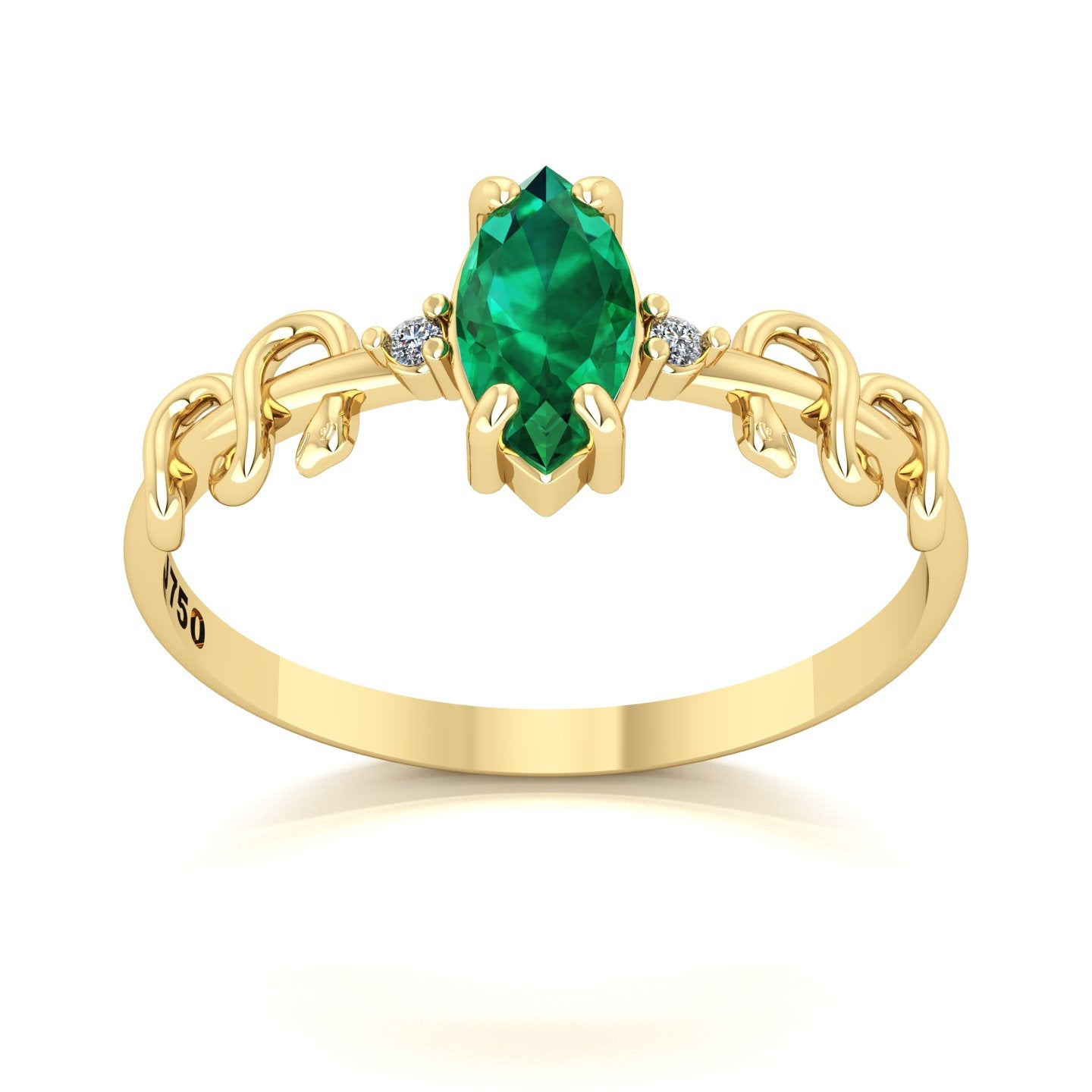 Anel de Formatura Meli Snakes de Medicina Ouro 18k