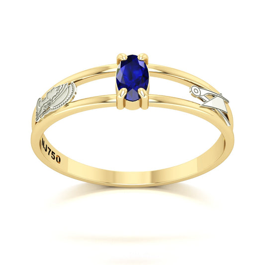 Anel de Formatura de Engenharia de Produção Nexus III Ouro 18k