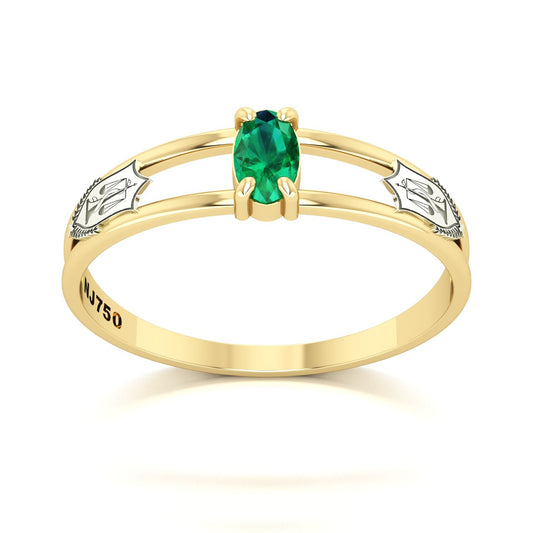 Anel de Formatura de Nutrição Nexus III Ouro 18k
