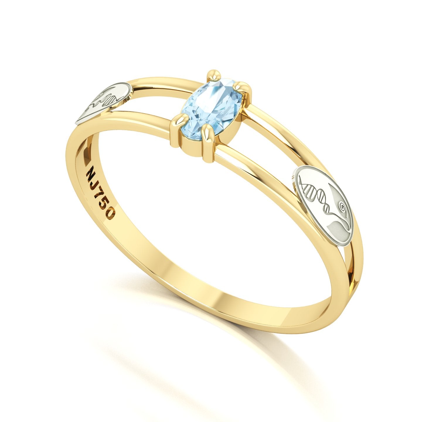 Anel de Formatura de Biologia Nexus III Ouro 18k