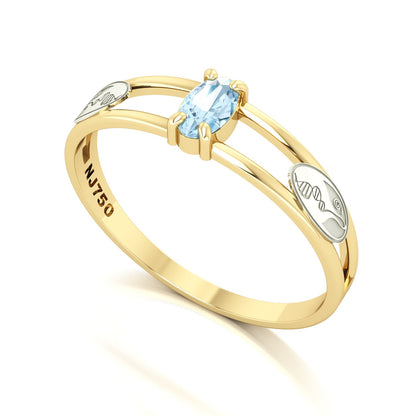 Anel de Formatura de Biologia Nexus III Ouro 18k