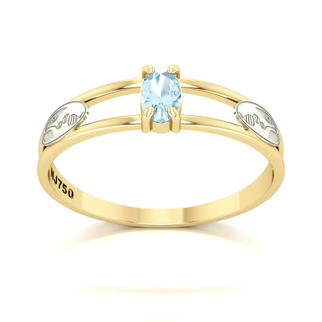 Anel de Formatura de Biologia Nexus III Ouro 18k