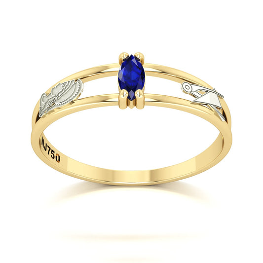 Anel de Formatura de Engenharia de Produção Nexus II Ouro 18k
