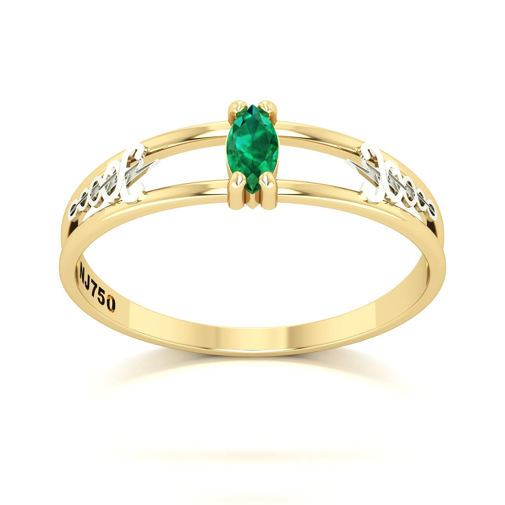 Anel de Formatura de Fisioterapia Nexus II Ouro 18k