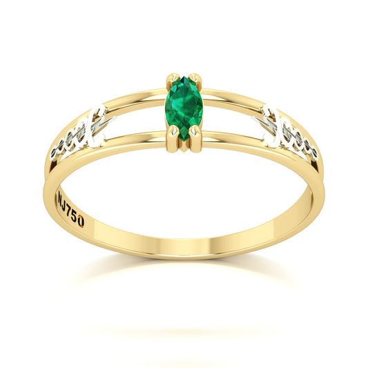 Anel de Formatura de Fisioterapia Nexus II Ouro 18k