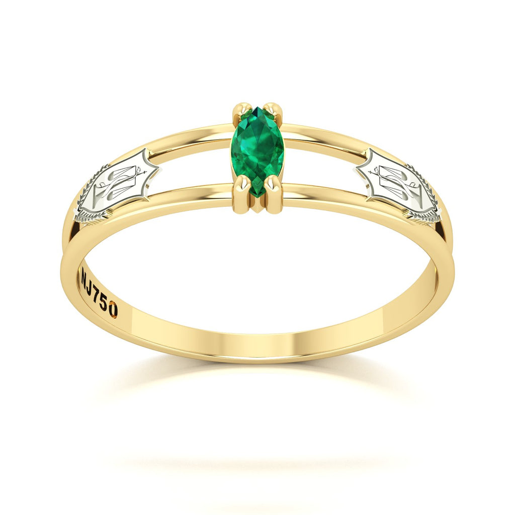 Anel de Formatura de Nutrição Nexus II Ouro 18k