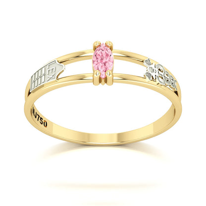 Anel de Formatura de Ciências Contábeis Nexus II Ouro 18k