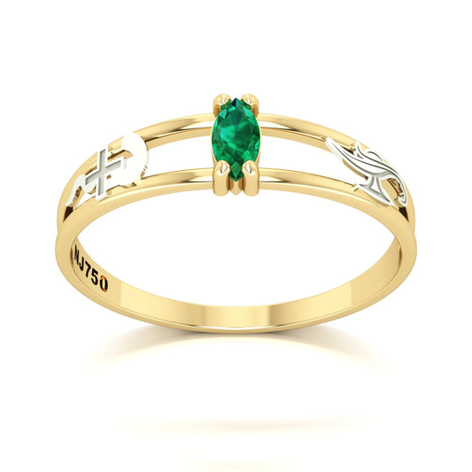 Anel de Formatura de Enfermagem Nexus II Ouro 18k