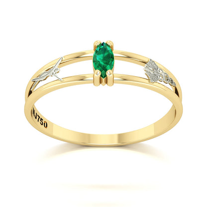 Anel de Formatura de Estética Nexus II Ouro 18k