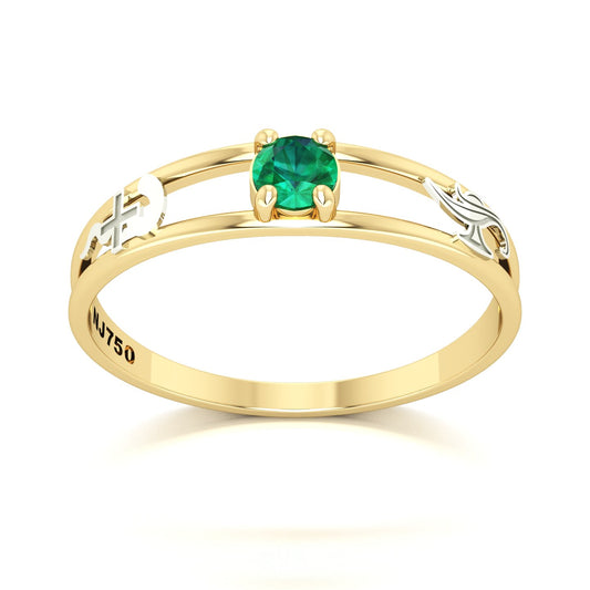 Anel de Formatura de Enfermagem Nexus IV Ouro 18k