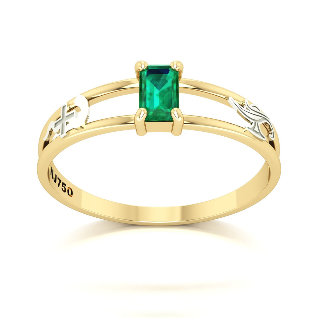Anel de Formatura de Enfermagem Nexus Ouro 18k