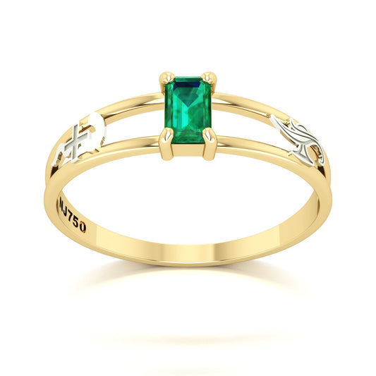 Anel de Formatura de Enfermagem Nexus Ouro 18k