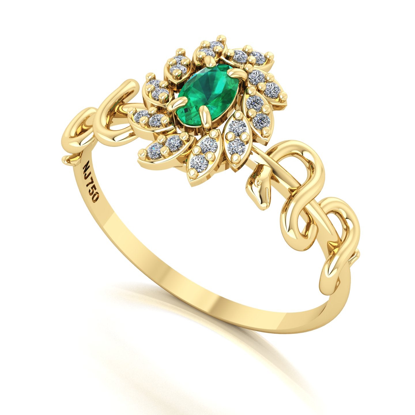 Anel de Formatura de Medicina Royal Snakes Ouro 18k