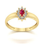 Anel Evermore III Rubi e Diamantes Naturais ou Zirconias Ouro 18k