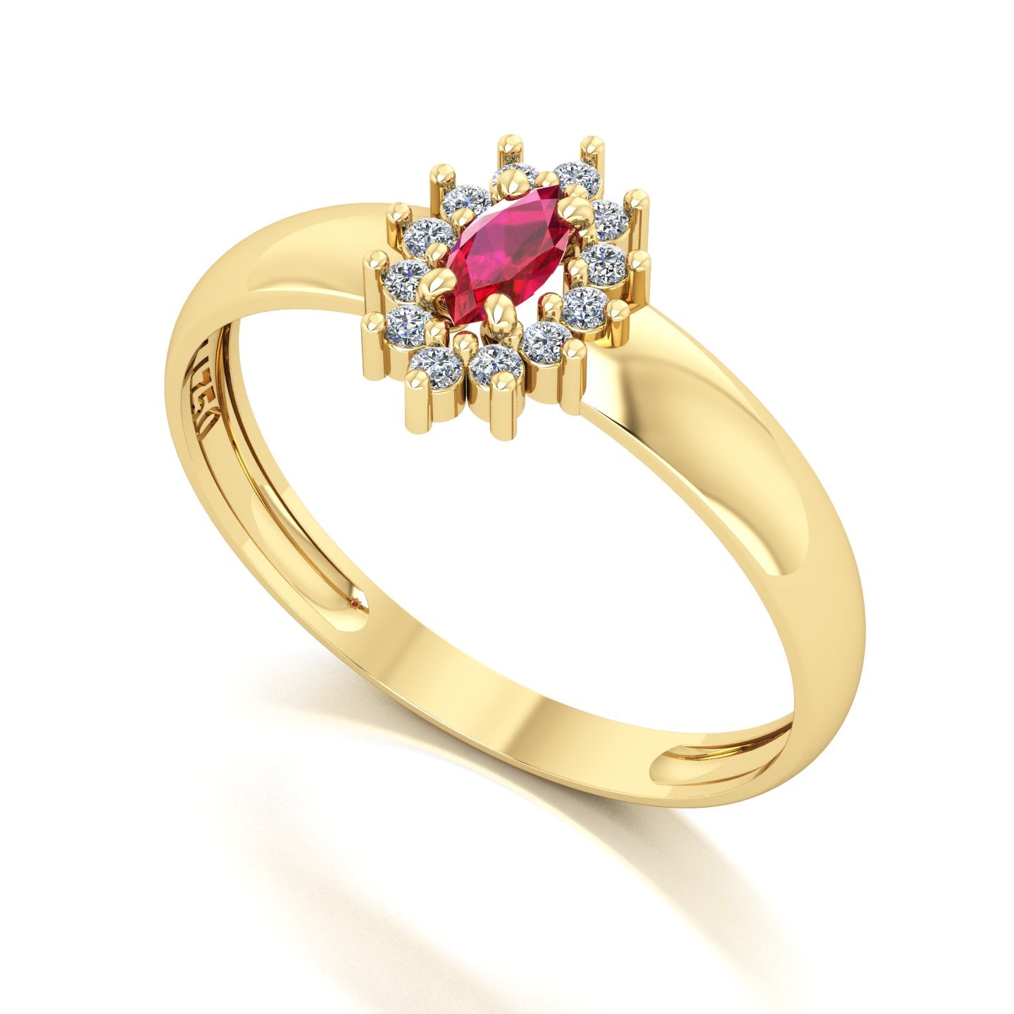 Anel Evermore III Rubi e Diamantes Naturais Ouro 18k