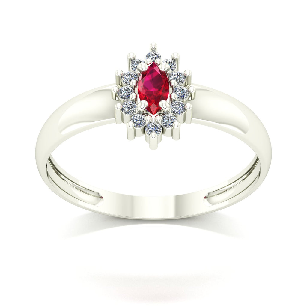 Anel Evermore III Rubi e Diamantes Naturais ou Zirconias Ouro 18k