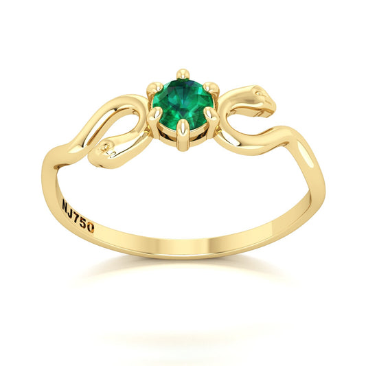 Anel de Formatura de Medicina Serpentes III Ouro 18k