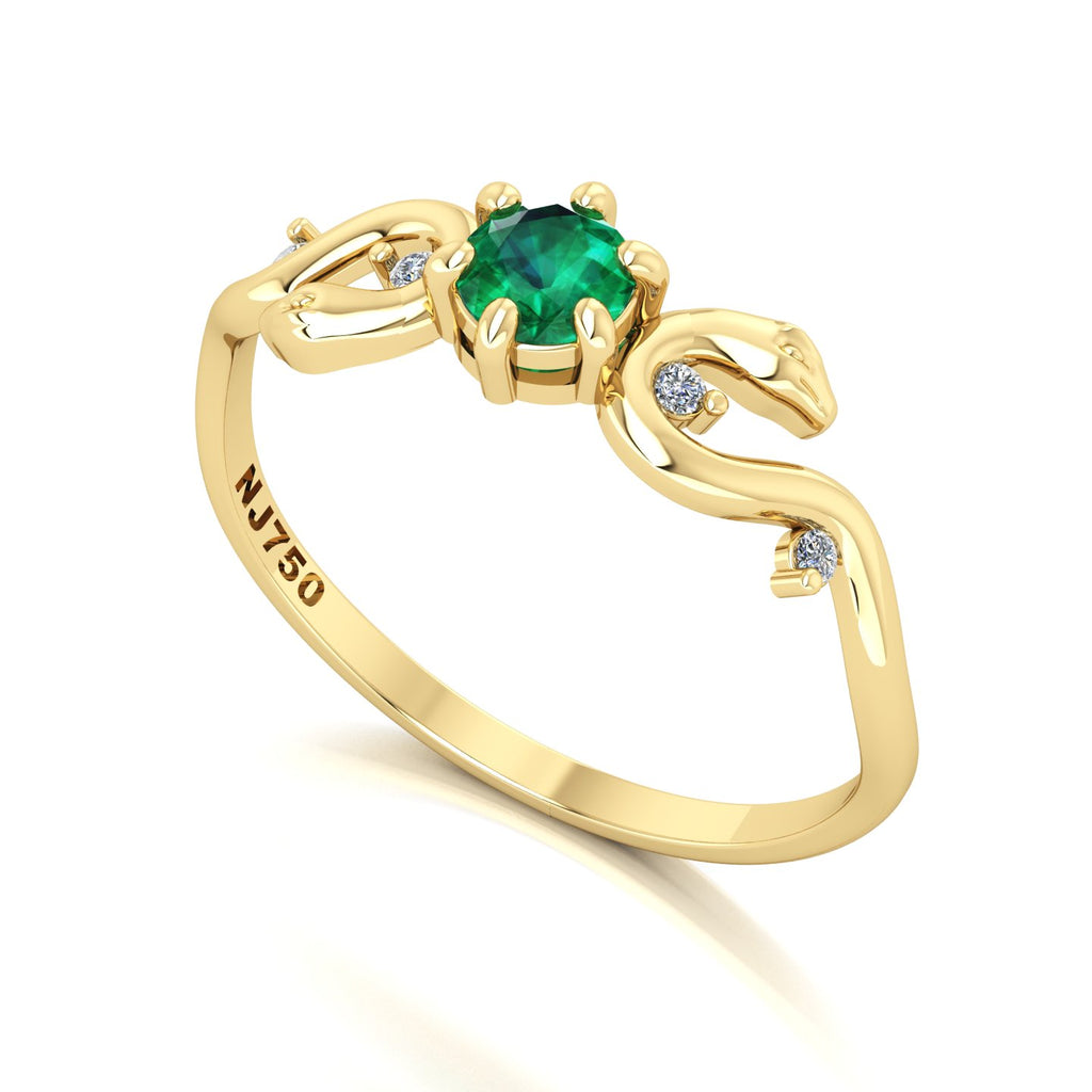 Anel de Formatura de Medicina Serpentes Ouro 18k