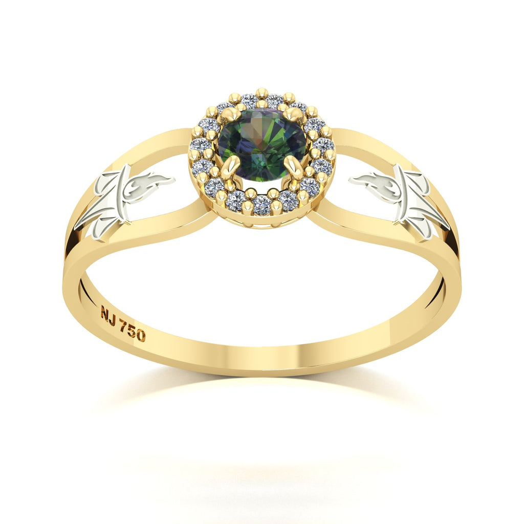Anel de Formatura de Serviço Social Shiny Ouro 18k