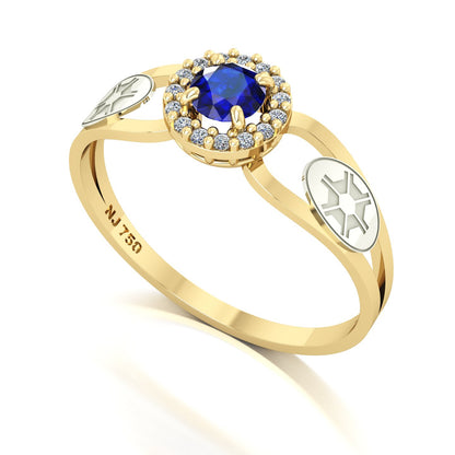 Anel de Formatura de Engenharia Agronômica Shiny Ouro 18k