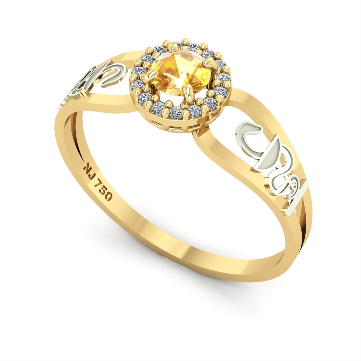 Anel de Formatura de Farmácia Shiny Ouro 18k