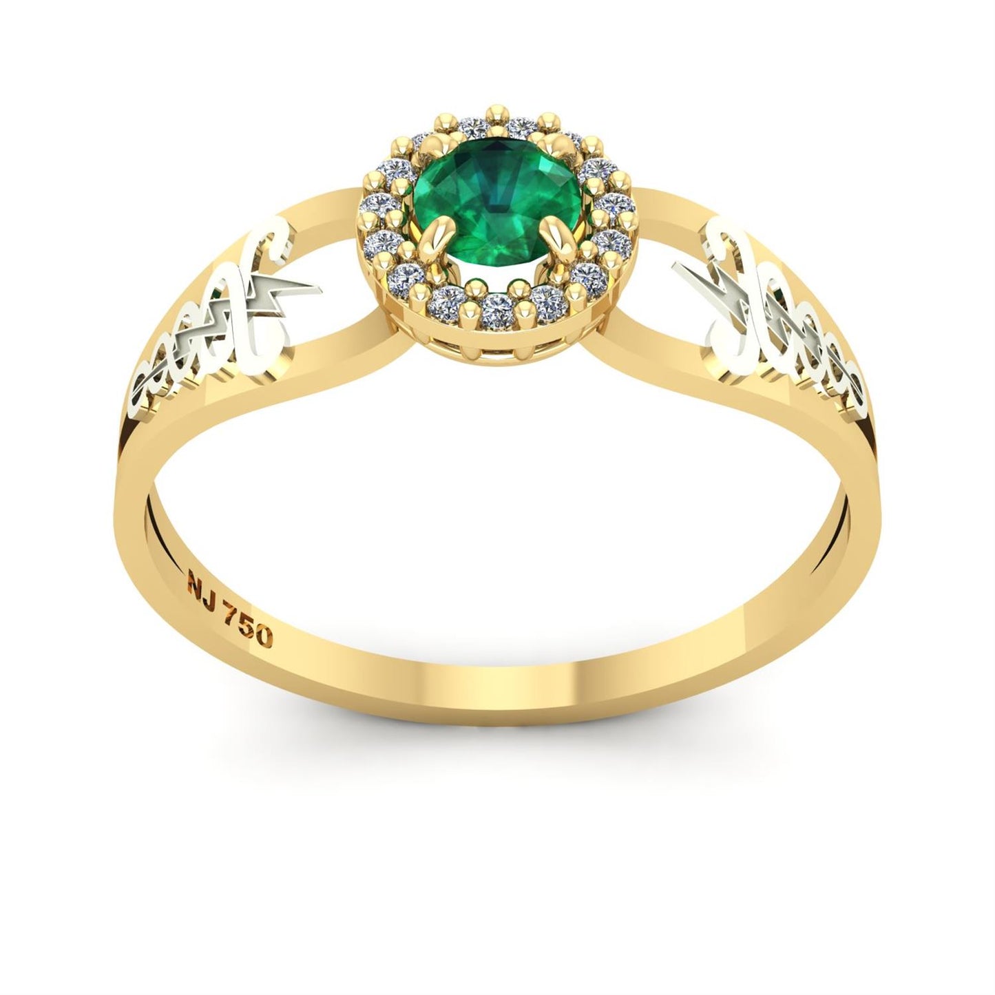 Anel de Formatura de Fisioterapia Shiny Ouro 18k