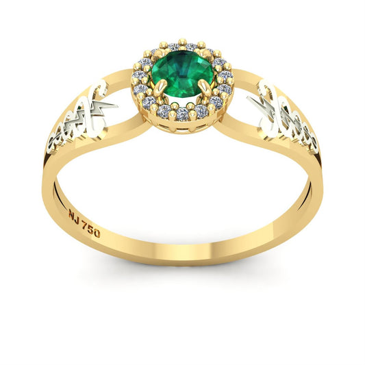 Anel de Formatura de Fisioterapia Shiny Ouro 18k