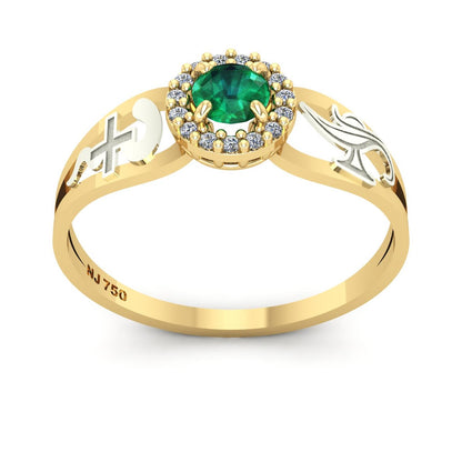 Anel de Formatura de Enfermagem Shiny Ouro 18k