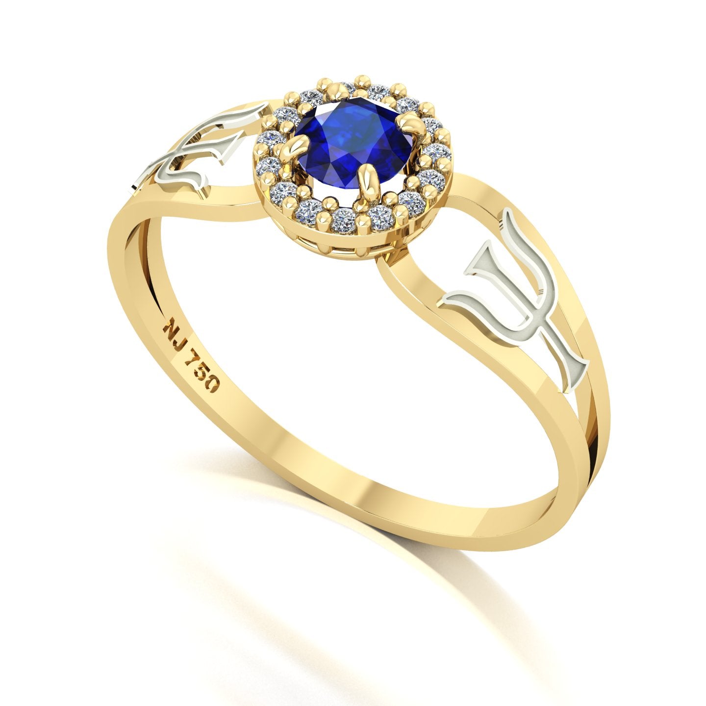 Anel de Formatura de Psicologia Shiny Ouro 18k