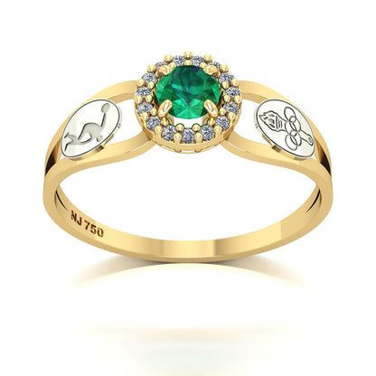 Anel de Formatura de Ed. Física Shiny Ouro 18k