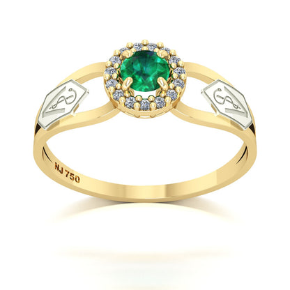 Anel de Formatura de Veterinária Shiny Ouro 18k