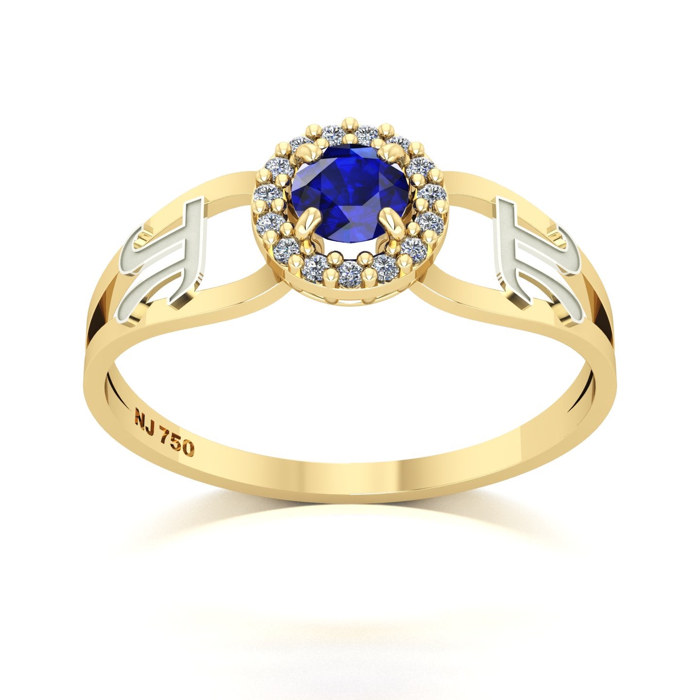 Anel de Formatura de Matemática Shiny Ouro 18k