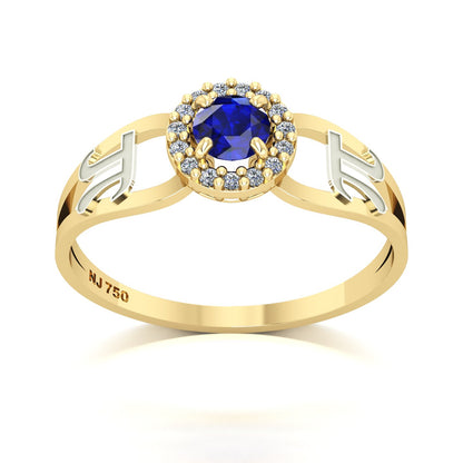 Anel de Formatura de Matemática Shiny Ouro 18k