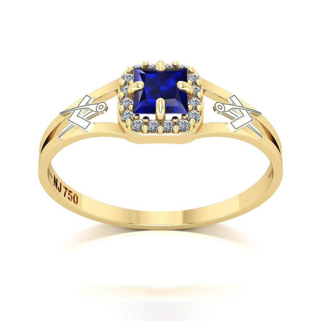 Anel de Formatura de Arquitetura Small Square Ouro 18k