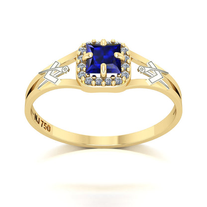 Anel de Formatura de Arquitetura Small Square Ouro 18k