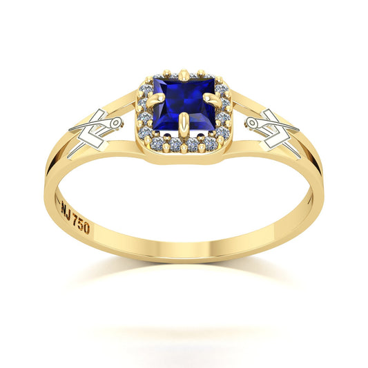 Anel de Formatura de Arquitetura Small Square Ouro 18k