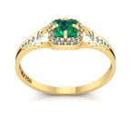 Anel de Formatura de Fisioterapia Small Square Ouro 18k