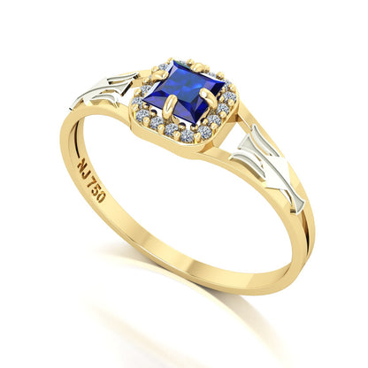 Anel de Formatura de Recursos Humanos Small Square Ouro 18k