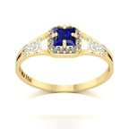 Anel de Formatura de Fonoaudiologia Small Square Ouro 18k