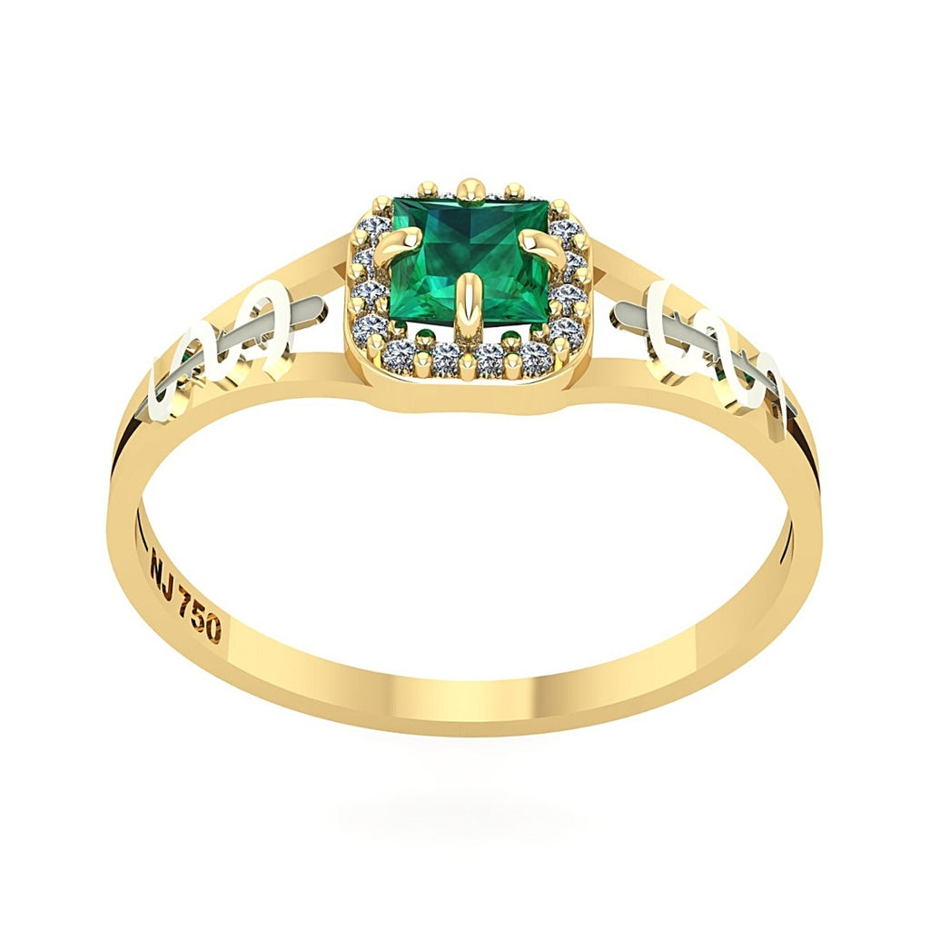 Anel de Formatura de Medicina Small Square Ouro 18k