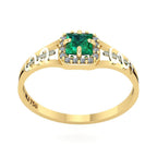 Anel de Formatura de Medicina Small Square Ouro 18k